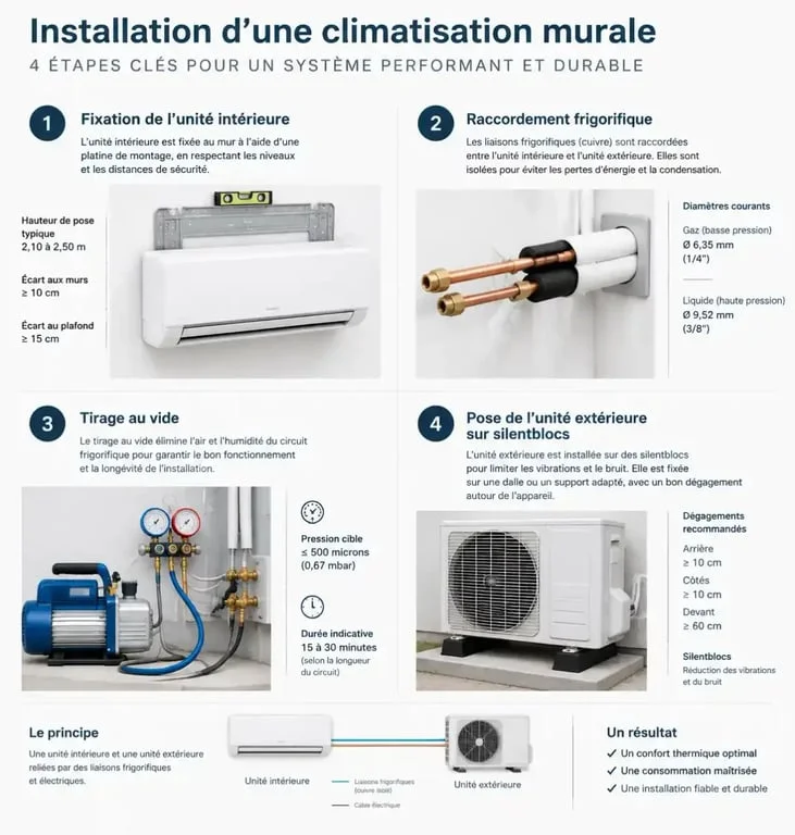 Ătapes techniques pour une installation de climatisation LG rĂ©ussie
